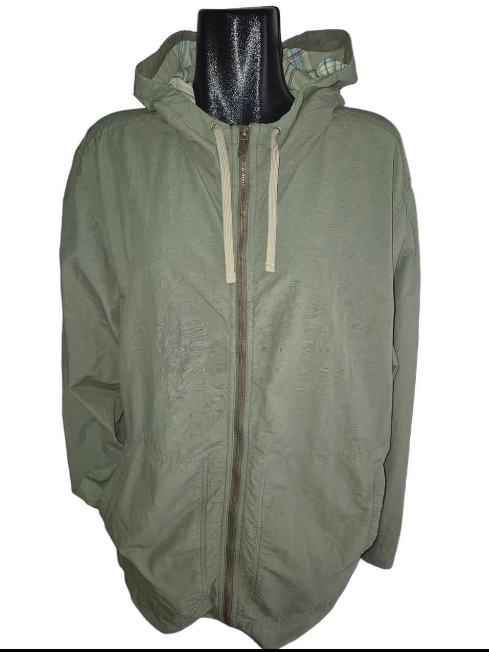 The North Face Men's Lightweight Hooded Zip Jacket In Olive Green Size XL